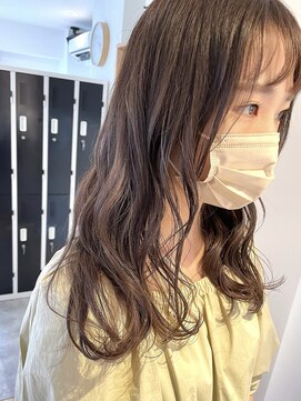 ミーナ バイ アーバン(Meena by urban.) 【ANNEXハザマ】マロンベージュ×くせ毛風シンプルミディ