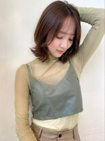 カナン(CANAAN)&nbsp;くびれミディボブ　小顔カット　シアーベージュ