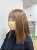 アッシュベージュ ダブルカラー ケアブリーチ