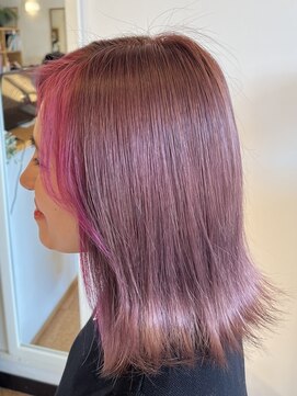 ヘアーコンセプト(HAIR CONCEPT) フェミニンピンクのフェイスフレーミングカラー