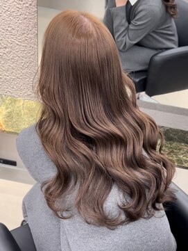 ペレ 栄店(PELE) 黒髪/グレーベージュ/レイヤーロング/前髪パーマ/栄/名駅