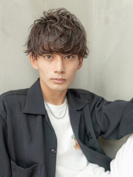 ハバナ 渋谷(HAVANA) アッシュブラック/マッシュパーマ/束感/刈り上げ/波巻き