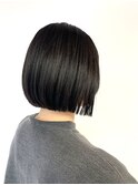 20代30代40代◎暗髪 × ぷつっとミニボブ