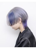 ウルフレイヤー#ダブルカラー#切りっぱなしボブ#ケアブリーチ