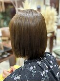 オリーブグレー、艶髪ショートボブ【千葉】