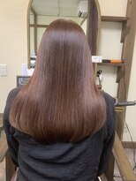 ガルボ ヘアー(garbo hair) 髪質改善 10代 20代 30代 オイルストレート ピンクブラウン 艶髪