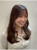 イヤリングカラー/ミルクティーベージュ/レイヤーロング