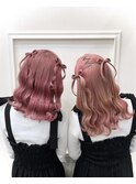 ハーフツイン×髪の毛リボン♪