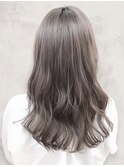 艶感髪質改善カラー大人可愛いミルクティーベージュハイライト