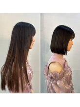 【ロング/ばっさりカットでイメージチェンジ】特許取得ステップボーンカットのBefore→After