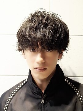 サン(3) シャドウパーマ　マッシュウルフ　黒髪　3