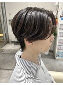 前下がり　ナチュラルセンターパート