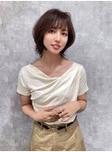 伸ばしかけショート/くびれ/30代40代/前髪あり/大人ショート