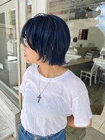 アスラン(ASLAN)&nbsp;【aslan】ウルフボブ/ネイビーカラー/くすみブルー