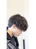 MEN’S HAIR/サーフカール/刈り上げセンターパート/円町