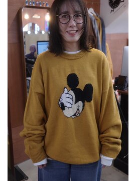 チャプター 問屋町(chapter) 外はねボブ顔まわりレイヤーカット髪質改善透明感ケアカラー