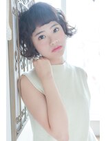 キープへアデザイン(keep hair design)&nbsp;【keep hair design】ランダムカール×黒髪ボブ