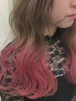 ブルーフェーセス 表参道(blue faces)&nbsp;『bluefaces』　ミルキーベージュ×ピーチピンク裾カラー