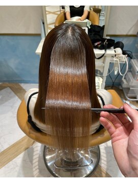 ロンド ストラーダ 心斎橋(Lond strada) ココアベージュロングヘアボブウルフ