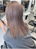 ダブルカラーインナーカラーハイトーンミルクティーベージュ韓国