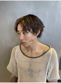 センターパート ソフトツイスト スパイラルパーマ