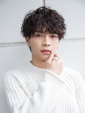 シティ(CITY) 【メンズstyle】ベリーショートニュアンスパーマグレーベージュ