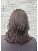 20代30代ブリーチなし大人可愛いゆるふわダークグレージュ