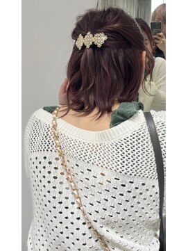 ジーナ 福岡天神(Zina) ピンクラベンダー×ハーフアップ(Zina福岡天神)