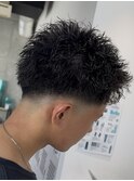 短髪パーマスパイキーパーマメンズショートパーマ原宿フェード