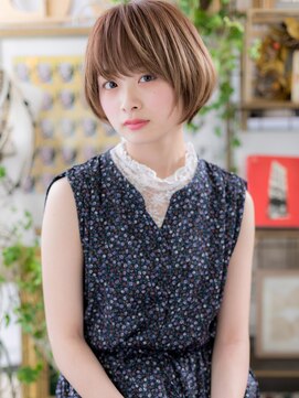 カバーヘア イヴ 戸頭店(COVER HAIR EVE) 斜めバング小顔前下がりマッシュボブショートh4戸頭20代30代40代