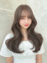 マウルルナ(MAEUL luna)&nbsp;韓国前髪　くびれヘア　夏のヘアアレンジ　暗めカラー