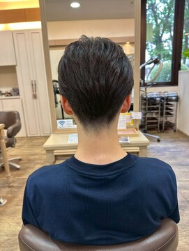 メンズカット/ブルーブラック/フェザーパーマ[千葉/千葉駅]