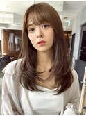 ロングレイヤーカット*顔周りカット*髪質改善トリートメント