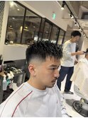 MEN’S HAIR/サーフカール/刈り上げセンターパート/F