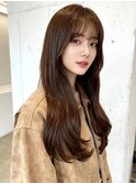 外ハネボブ40代タッセルボブグラデーションカラーヘアカラー