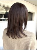 大人ガーリー/ダークアッシュ/似合わせカット/ミディアムレイヤ
