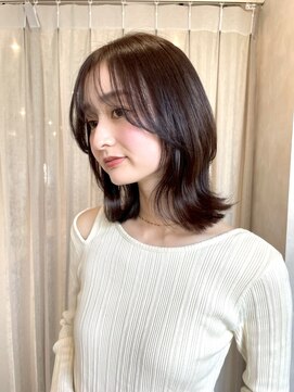 フィエルウメダ(Fier umeda) ／髪質改善極みカラー／レイヤーカット／モカブラウン