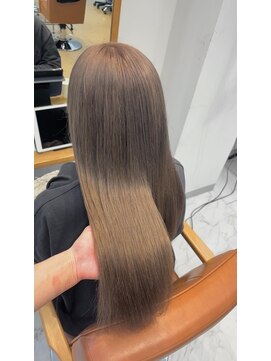 ユニ バイ マグ 長野店(Uni.by Mag) " 透け感抜群" ダブルカラー ミルクティーピンクベージュ