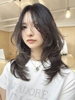 バベル 西宮(BABEL) グレージュ/ミディアムレイヤー/ワンホンレイヤー/ダークブルー