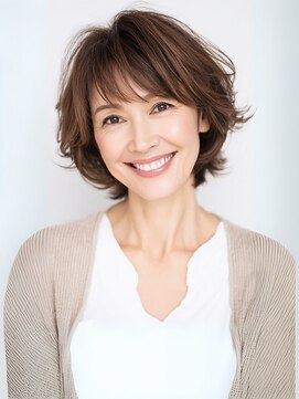 シャルマン 銀座(Charumante) ４０代５０代◎白髪ぼかしハイライト夏カラー髪質改善レイヤー