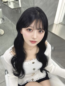 マウルルナ(MAEUL luna) ダークブルー　前髪　顔周り