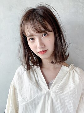 アイティー バイ アルバム 浦和店(IT by ALBUM) ナチュラルボブ_ココアブラウンフリンジウェーブ_27591