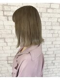 インスタ掲載　切りっぱなしボブ　グレージュカラー