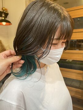 ボアップ 松山店(boappu) #インナーカラー#オリーブ