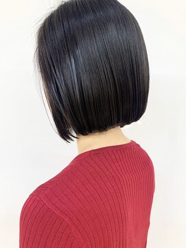 クオリス 上板橋店(QUALIS) 大人可愛い艶感ボブ★黒髪/20代/30代/前下がりボブ/肩ライン