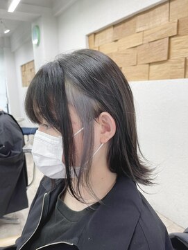 アジールヘア 所沢プロペ通り店(agir hair) インナーシルバー10代20代30代ボブ
