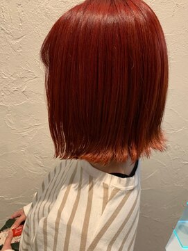 ポイントファイブバイソレイユ 藤沢店(.5 by SOLEIL) チェリーレッド×切りっぱなしボブ☆
