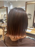 【オレンジ×外はねボブ】