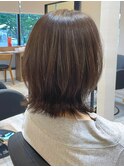 ミルクティーベージュカラーくびれヘアグレージュカラー韓国
