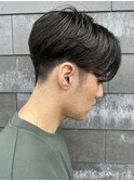 メンズマッシュセンターパートスパイラルパーマニュアンスパーマ